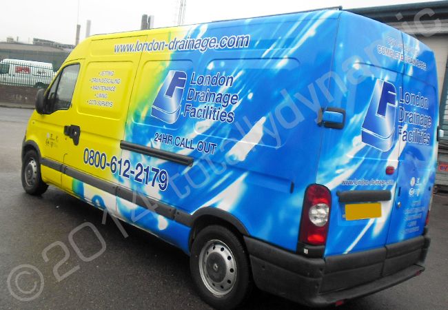 Renault Master van fully wrapped in a printed vinyl van wrap by Totally Dynamic North London