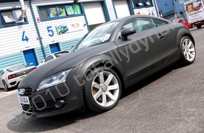 Audi TT wrapped matt black by Totally Dynamic North London