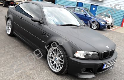 BMW E46 M3 wrapped matt black by Totally Dynamic North London