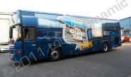 Tour Bus wrapped in a full colour printed design by Totally Dynamic North London