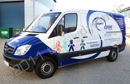 Mercedes Sprinter LWB for Expose Designs wrapped by Totally Dynamic South London