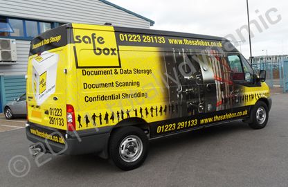 Ford Transit LWB wrapped in full colour wrap by Totally Dynamic North London