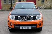 Nissan Navara wrapped gloss orange, matt black with graphics by Totally Dynamic Leeds / Bradford