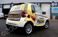 Smart car wrapped by Totally Dynamic North London