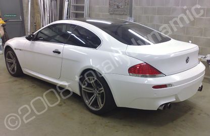 BMW M6 wrapped white by Totally Dynamic Leeds/Bradford