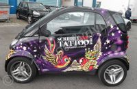 Smart Fortwo wrapped in printed wrap by Totally Dynamic North London