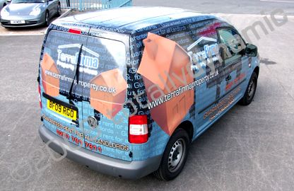 VW Caddy wrapped by Totally Dynamic North London