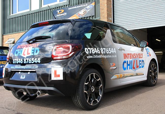Citroen DS3 fully vinyl wrapped in a printed car wrap with reflective vinyl detailing by Totally Dynamic Norfolk