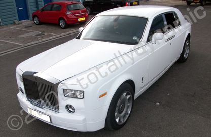 Rolls Royce Phantom wrapped white by Totally Dynamic North London (two of two)