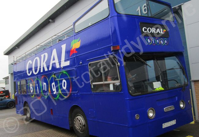 Open Top Bus vinyl wrapped for Coral Bingo
