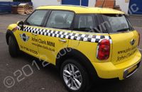 MINI Countryman wrapped in New York Taxi style design by Totally Dynamic Central Scotland