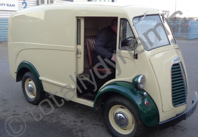 Vintage Morris J-Type re-branded for Harry's Roly Poly's