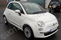 Fiat 500 fully wrapped in matt black with printed & cut graphics overlaid by Totally Dynamic North London