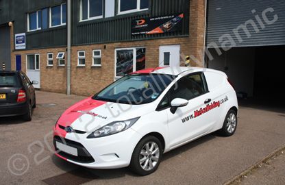 Fiesta van wrapped in colour matched vinyl by Totally Dynamic Norfolk