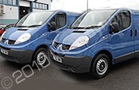 Two Renault Trafic vans wrapped for ETS by Totally Dynamic North London