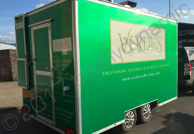 Catering Trailer vinyl wrapped for Verdes