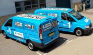 Fleet of Mercedes Travelliners in wrapped design by Totally Dynamic South London
