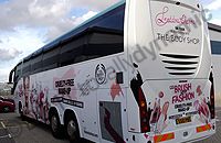 Coach wrapped for The Body Shop by Totally Dynamic South London