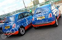 Fiat 500s wrapped in printed vehicle wrap by Totally Dynamic North London