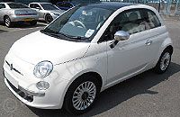 Fiat 500 part-wrapped in gloss blue with vinyl cut graphics by Totally Dynamic North London