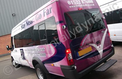 Ford Transit minibus #2 vinyl wrapped by Totally Dynamic Lincolnshire