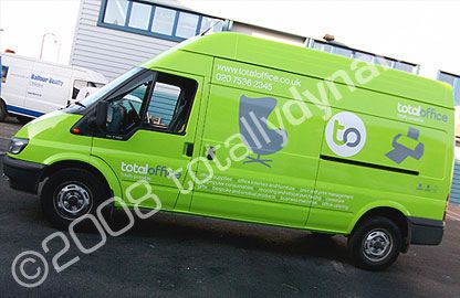 Fleet of vans Designed and wrapped by Totally Dynamic North London