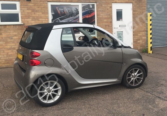 Smart 4 Two vinyl wrapped for Suzi's Beach Cafe