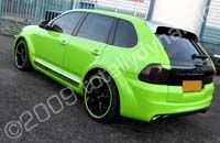 Porsche Cayenne wrapped lime green by Totally Dynamic North London