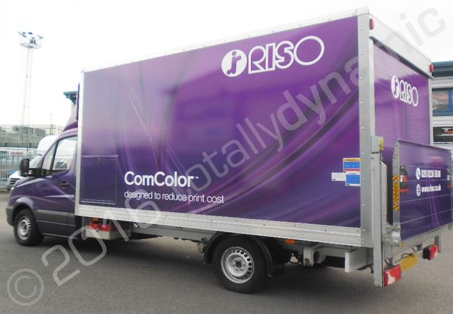 Mercedes Sprinter Luton Box van wrapped for Com Colour