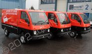 TATA van fleet wrapped in black and red with cut vinyl graphics by Totally Dynamic North London