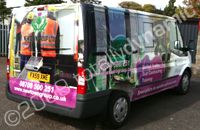Transit Van wrapped by Totally Dynamic Central Scotland