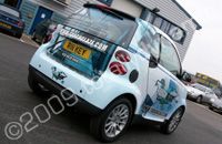 Smart car wrapped by Totally Dynamic North London