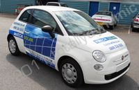 Fiat 500 wrapped with printed graphics by Totally Dynamic North London