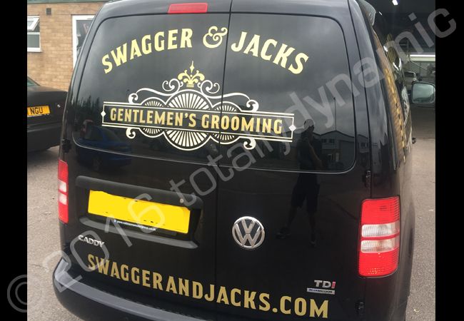VW Caddy part-wrapped for Swagger and Jacks
