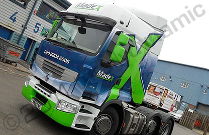 Renault Premium Lorry Cab in printed wrap by Totally Dynamic North London