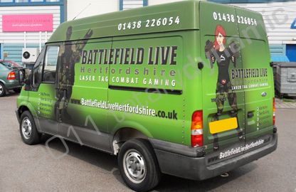 Ford Transit wrapped with printed matte design by Totally Dynamic North London