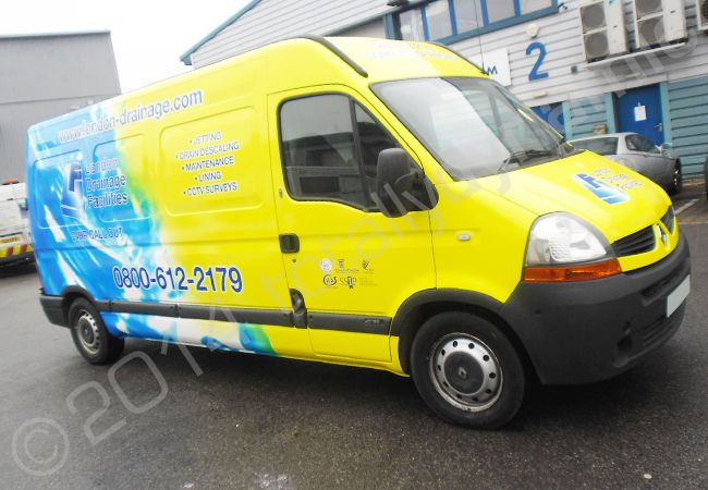 Renault Master van fully wrapped in a printed vinyl van wrap by Totally Dynamic North London