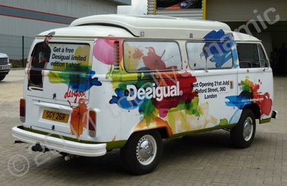 Campervan wrapped for Desigual Clothing by Totally Dynamic Milton Keynes