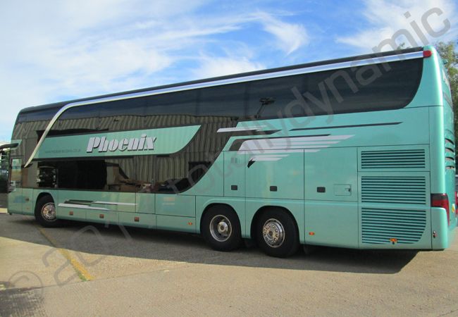Coach vinyl wrapped for Budweiser's Tomorrowland Project
