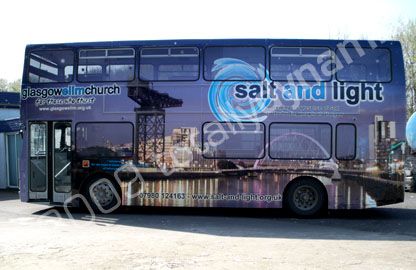 Bus wrapped by Totally Dynamic Central Scotland