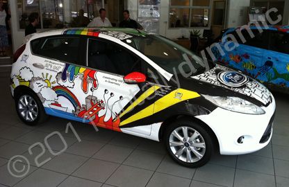 Ford Fiestas wrapped for Bougourd Ford Guernsey by Totally Dynamic Southampton