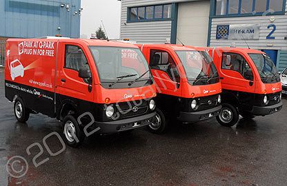 TATA van fleet wrapped in black and red with cut vinyl graphics by Totally Dynamic North London