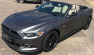 Ford Mustang vinyl wrapped in Matt Metallic Grey