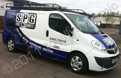 Vauxhall van wrapped for SPG by Totally Dynamic Central Scotland