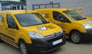 Citroen Berlingo vans vinyl wrapped for the Handy Squad