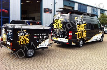Mercedes van and trailer part wrapped by Totally Dynamic Southampton