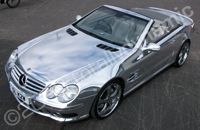 Mercedes SL Chrome wrapped by Totally Dynamic North London