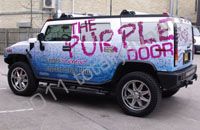 H2 Hummer wrapped in printed design by Totally Dynamic Leeds/Bradford