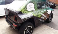 Mini Electric Hummer wrapped in printed wrap by Totally Dynamic Lincoln