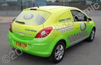Vauxhall Corsa wrapped by Totally Dynamic North London
